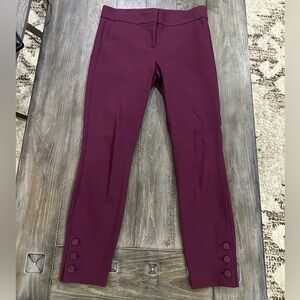 LOFT Burgundy Marisa Pants